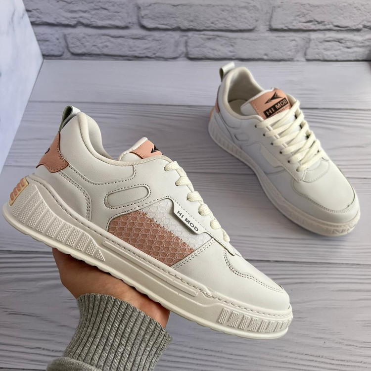 خرید کفش سفید صورتی های مد