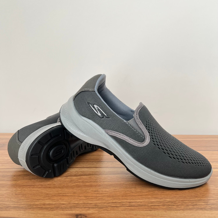 کفش طبی راحتی اسکچرز بدون بند مردانه و زنانه رنگ طوسی